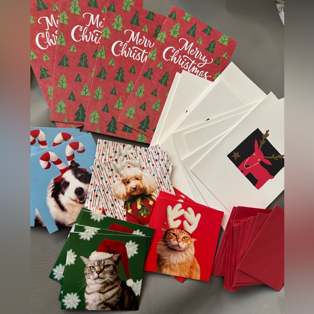 35 mixed Christmas Holiday cards